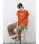 ロゴ刺繍フレンチスリーブTシャツ