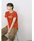 ロゴ刺繍フレンチスリーブTシャツ