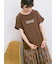 ロゴ刺繍フレンチスリーブTシャツ