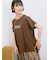 ロゴ刺繍フレンチスリーブTシャツ