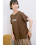 ロゴ刺繍フレンチスリーブTシャツ