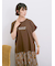 ロゴ刺繍フレンチスリーブTシャツ