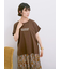ロゴ刺繍フレンチスリーブTシャツ
