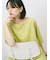 リネンタッチワイドブラウス