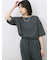 リネンタッチワイドブラウス