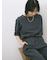 リネンタッチワイドブラウス