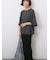 ◎【接触冷感】ベロアラインリボンTシャツ
