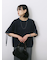 ◎【接触冷感】ベロアラインリボンTシャツ
