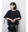 ◎【接触冷感】ベロアラインリボンTシャツ