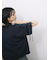 ◎【接触冷感】ベロアラインリボンTシャツ