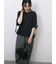 ◎【接触冷感】ベロアラインリボンTシャツ