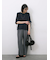 ◎【接触冷感】ベロアラインリボンTシャツ