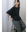 ◎【接触冷感】ベロアラインリボンTシャツ