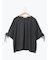 ◎【接触冷感】ベロアラインリボンTシャツ