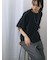 ◎【接触冷感】ベロアラインリボンTシャツ