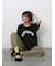 ◎【接触冷感】シャーリングドッキングTシャツ
