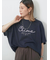 【接触冷感】ドルマンギャザー刺繍Tシャツ