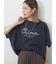 【接触冷感】ドルマンギャザー刺繍Tシャツ