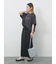 【接触冷感】ドルマンギャザー刺繍Tシャツ