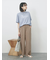 【接触冷感】ドルマンギャザー刺繍Tシャツ