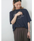 【接触冷感】ドルマンギャザー刺繍Tシャツ