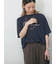 【接触冷感】ドルマンギャザー刺繍Tシャツ