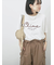 【接触冷感】ドルマンギャザー刺繍Tシャツ