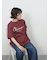 【接触冷感】ドルマンギャザー刺繍Tシャツ