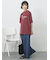 【接触冷感】ドルマンギャザー刺繍Tシャツ
