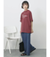 【接触冷感】ドルマンギャザー刺繍Tシャツ