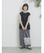 前後2wayジャカードペプラムノースリーブブラウス