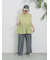 前後2wayジャカードペプラムノースリーブブラウス