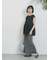 前後2wayジャカードペプラムノースリーブブラウス