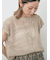 麻タッチパッチワークニットベスト