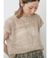 麻タッチパッチワークニットベスト