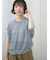 麻タッチパッチワークニットベスト