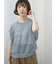 麻タッチパッチワークニットベスト