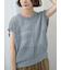 麻タッチパッチワークニットベスト