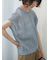 麻タッチパッチワークニットベスト