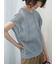 麻タッチパッチワークニットベスト