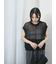 麻タッチパッチワークニットベスト