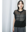 麻タッチパッチワークニットベスト