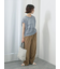 麻タッチパッチワークニットベスト