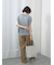 麻タッチパッチワークニットベスト