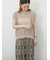 麻タッチパッチワークニットベスト