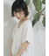 ◎【接触冷感】シャーリングVネックプルオーバー
