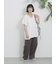 ◎【接触冷感】シャーリングVネックプルオーバー
