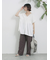 ◎【接触冷感】シャーリングVネックプルオーバー