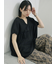 ◎【接触冷感】シャーリングVネックプルオーバー