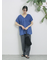 ◎【接触冷感】シャーリングVネックプルオーバー